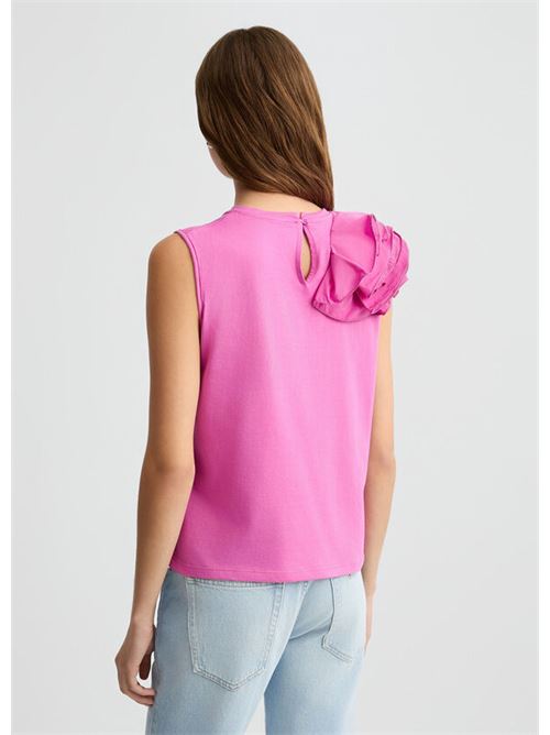 T-shirt rosa peonia con volant LIU JO COLLECTION | CA5005J6308X0450